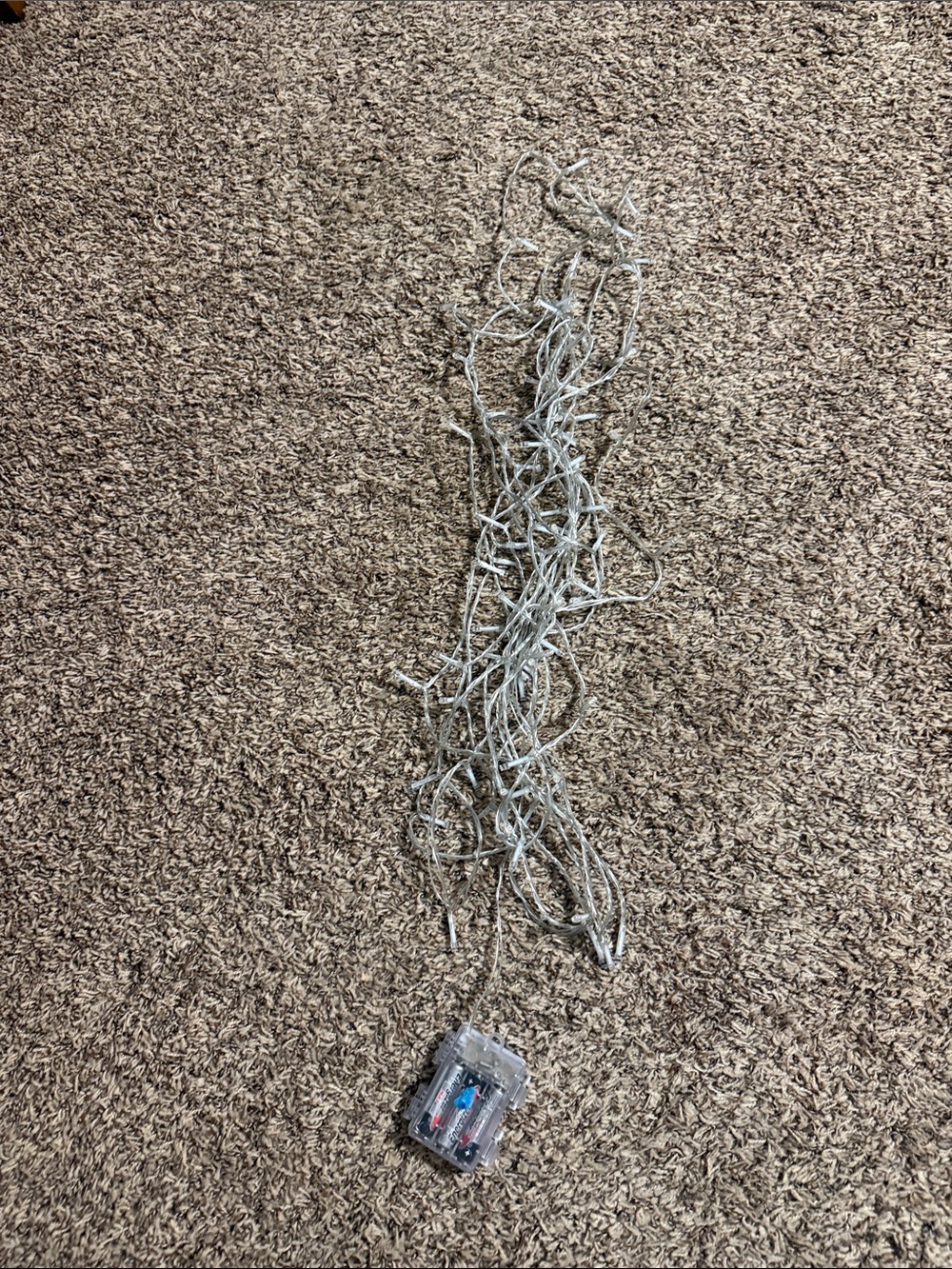 400 inch Battery Operated String Lights - Clear Wire with Warm White Bulbs
